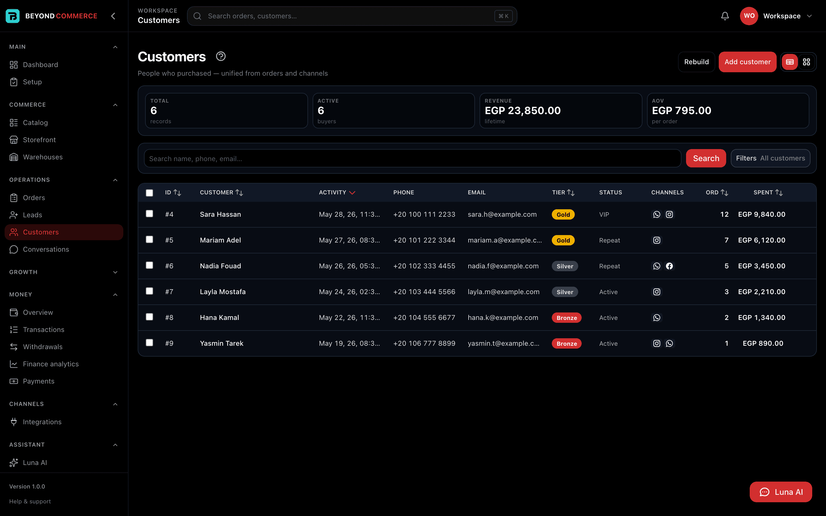 One customer profile across every channel