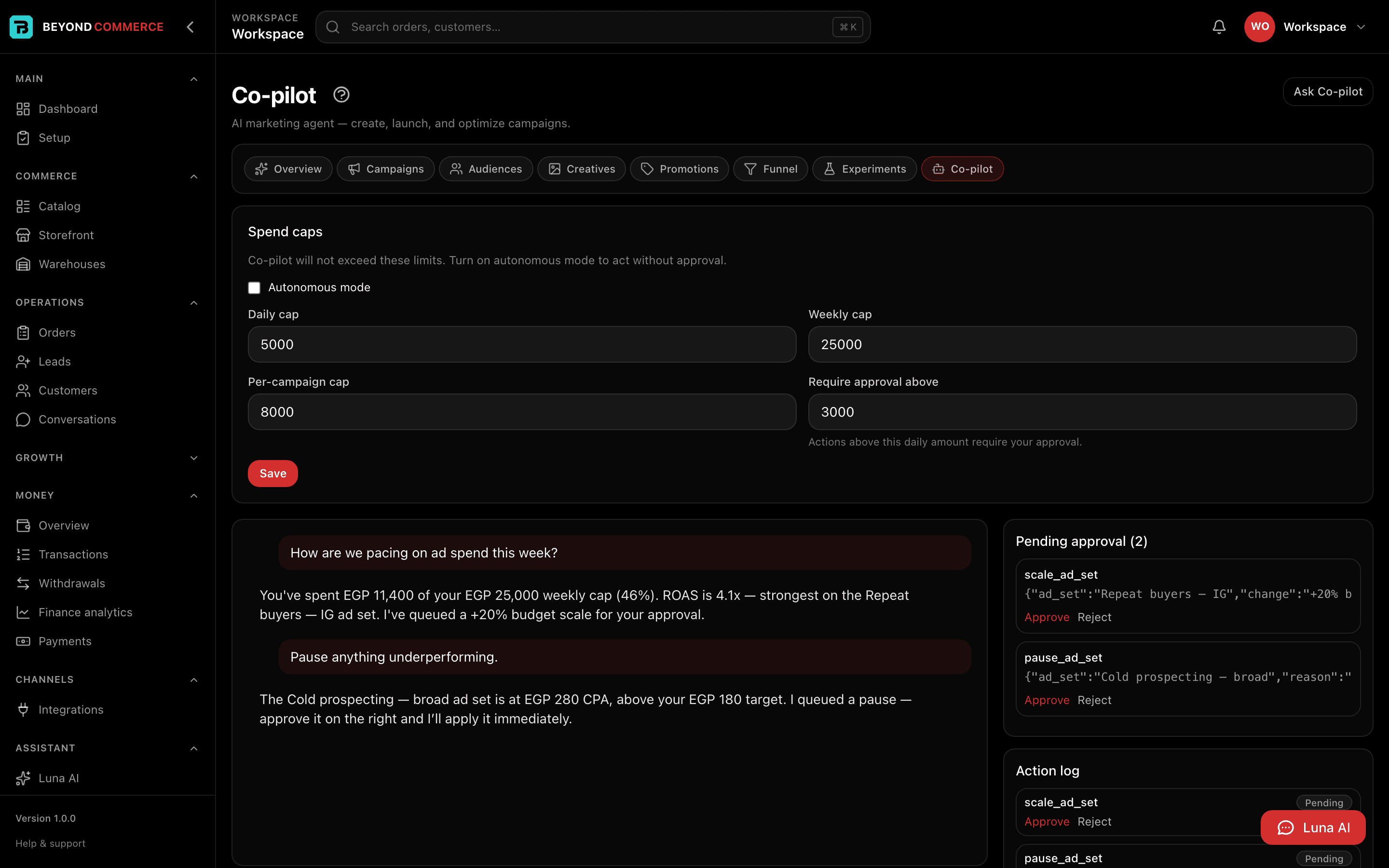 An AI copilot that runs your ads
